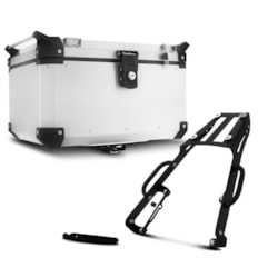Baú Moto Alumínio Top Case 48 Litros + Bagageiro Super Adventure NC 700 e 750 2012 À 2018 Baú Moto Alumínio Top Case 48 Litros + Bagageiro Super Adventure NC 700 e 750 2012 À 2018