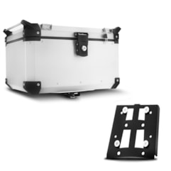 Baú Moto Alumínio Top Case 48 Litros + Base de Fixação Super Adventure BMW F 700 e 800 GS BMW F 800 GS Adventure 2007 À 2018 Baú Moto Alumínio Top Case 48 Litros + Base de Fixação Super Adventure BMW F 700 e 800 GS BMW F 800 GS Adventure 2007 À 2018