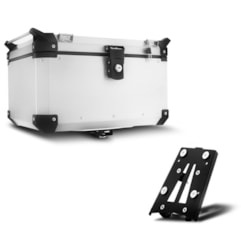 Baú Moto Alumínio Top Case 48 Litros + Base de Fixação Super Adventure DL 650 V-Strom 2014 À 2016 Baú Moto Alumínio Top Case 48 Litros + Base de Fixação Super Adventure DL 650 V-Strom 2014 À 2016
