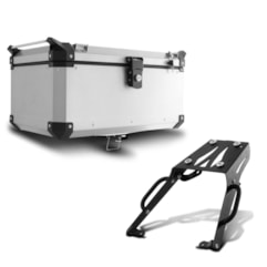 Baú Moto Alumínio Top Case 56 Litros + Bagageiro BMW GS 1200 Adventure 2015 À 2019 Baú Moto Alumínio Top Case 56 Litros + Bagageiro BMW GS 1200 Adventure 2015 À 2019