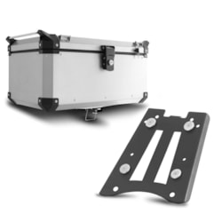Baú Moto Alumínio Top Case 56 Litros + Bagageiro Super Adventure Ténéré 250 2016 À 2018 Baú Moto Alumínio Top Case 56 Litros + Bagageiro Super Adventure Ténéré 250 2016 À 2018