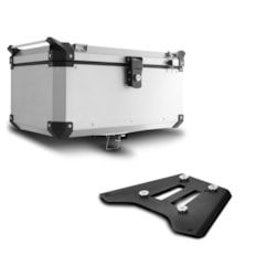 Baú Moto Alumínio Top Case 56 Litros + Base de Fixação BMW R 1200 BMW GS 1200 Premium 2013 à 2019 Baú Moto Alumínio Top Case 56 Litros + Base de Fixação BMW R 1200 BMW GS 1200 Premium 2013 à 2019