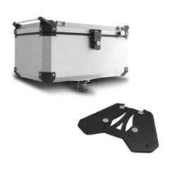 Baú Moto Alumínio Top Case 56 Litros + Base de Fixação Super Adventure Bmw F 850 Gs 2019 e 2020 Alum Baú Moto Alumínio Top Case 56 Litros + Base de Fixação Super Adventure Bmw F 850 Gs 2019 e 2020 Alum