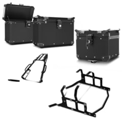 Bau Moto Top Case Roncar Kit Completo Honda NC 700 Preto Bau Moto Top Case Roncar Kit Completo Honda NC 700 Preto