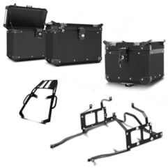 Bau Moto Top Case Roncar Kit Completo Kawasaki Versys 650 2010 à 2013 Preto Bau Moto Top Case Roncar Kit Completo Kawasaki Versys 650 2010 à 2013 Preto
