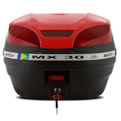 Baú Plástico Moto 30 Litros Mixs MX 30 Vermelho Baú Plástico Moto 30 Litros Mixs MX 30 Vermelho