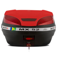 Baú Plástico Moto 52 Litros Mixs MX 52 Vermelho Baú Plástico Moto 52 Litros Mixs MX 52 Vermelho