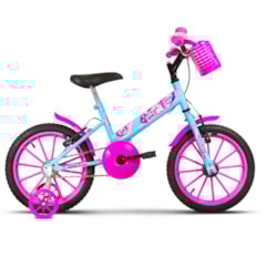 Bicicleta Aro 16 Infantil Com Rodinhas Ultra Kids T Azul Bebê/Rosa Bicicleta Aro 16 Infantil Com Rodinhas Ultra Kids T Azul Bebê/Rosa