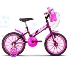 Bicicleta Aro 16 Infantil Com Rodinhas Ultra Kids T Lilás/Rosa Bicicleta Aro 16 Infantil Com Rodinhas Ultra Kids T Lilás/Rosa
