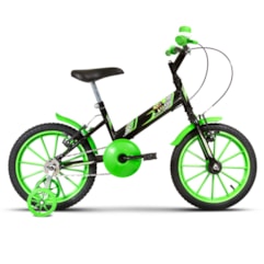 Bicicleta Aro 16 Infantil Com Rodinhas Ultra Kids T Preto/Verde Bicicleta Aro 16 Infantil Com Rodinhas Ultra Kids T Preto/Verde