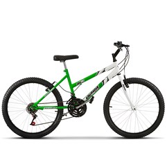 Bicicleta Aro 24 Feminina Bicolor 18 Marchas Ultra Bikes Verde KW/Branco Bicicleta Aro 24 Feminina Bicolor 18 Marchas Ultra Bikes Verde KW/Branco