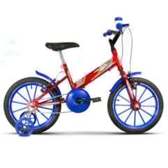 Bicicleta Infantil Com Rodinhas Ultra Kids Aro 16 Vermelho/Azul Bicicleta Infantil Com Rodinhas Ultra Kids Aro 16 Vermelho/Azul