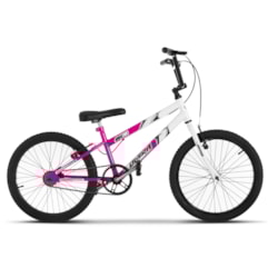 Bicicleta Ultra Aro 20 Rebaixada Bicolor Branco/Rosa Freio V Break Bicicleta Ultra Aro 20 Rebaixada Bicolor Branco/Rosa Freio V Break