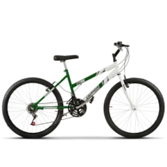 Bicicleta Ultra Aro 24 Feminina Bicolor Verde/Branca Freio V Break Bicicleta Ultra Aro 24 Feminina Bicolor Verde/Branca Freio V Break