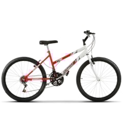 Bicicleta Ultra Aro 24 Feminina Bicolor Vermelho Ferrari Freio V Break Bicicleta Ultra Aro 24 Feminina Bicolor Vermelho Ferrari Freio V Break