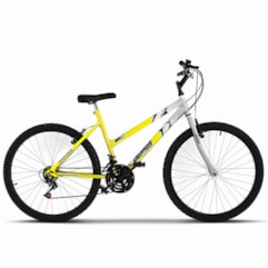 Bicicleta Ultra Aro 26 Feminina Bicolor Freio V Break Amarelo/Branco Bicicleta Ultra Aro 26 Feminina Bicolor Freio V Break Amarelo/Branco