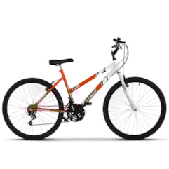 Bicicleta Ultra Aro 26 Feminina Bicolor Freio V Break Laranja/Branco Bicicleta Ultra Aro 26 Feminina Bicolor Freio V Break Laranja/Branco