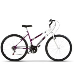 Bicicleta Ultra Aro 26 Feminina Bicolor Freio V Break Lilás/Branco Bicicleta Ultra Aro 26 Feminina Bicolor Freio V Break Lilás/Branco