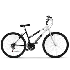 Bicicleta Ultra Aro 26 Feminina Bicolor Freio V Break Preto/Branco Bicicleta Ultra Aro 26 Feminina Bicolor Freio V Break Preto/Branco