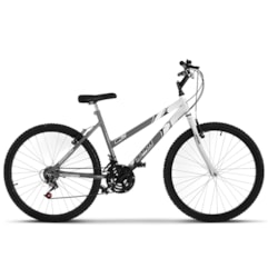 Bicicleta Ultra Aro 26 Feminina Bicolor Freio V Break Space Gray/Branco Bicicleta Ultra Aro 26 Feminina Bicolor Freio V Break Space Gray/Branco