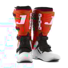 Bota Motocross Articulada Jett Hi-Vis Branco/Vermelho Bota Motocross Articulada Jett Hi-Vis Branco/Vermelho