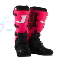 Bota Motocross Articulada Jett Hi-Vis Preto/Rosa Bota Motocross Articulada Jett Hi-Vis Preto/Rosa