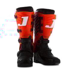 Bota Motocross Articulada Jett Hi-Vis Preto/Vermelho Bota Motocross Articulada Jett Hi-Vis Preto/Vermelho