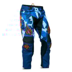 Calça Motocross Infantil Jett Factory Edition 3 Azul - Laranja Calça Motocross Infantil Jett Factory Edition 3 Azul - Laranja