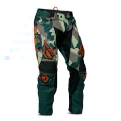 Calça Motocross Infantil Jett Factory Edition 3 Verde - Laranja Calça Motocross Infantil Jett Factory Edition 3 Verde - Laranja