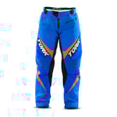 Calça Motocross Infantil Pro Tork Insane X Azul e Laranja Calça Motocross Infantil Pro Tork Insane X Azul e Laranja