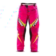 Calça Motocross Infantil Pro Tork Insane X Rosa e Amarelo Calça Motocross Infantil Pro Tork Insane X Rosa e Amarelo