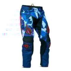 Calça Motocross Jett Factory Edition 3 Azul - Vermelho Calça Motocross Jett Factory Edition 3 Azul - Vermelho
