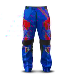 Calça Motocross Pro Tork Insane 4 Grafity Azul/Vermelho Calça Motocross Pro Tork Insane 4 Grafity Azul/Vermelho