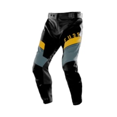 Calça Motocross Trilha Enduro Etceter Fuse Preto - Amarelo Calça Motocross Trilha Enduro Etceter Fuse Preto - Amarelo