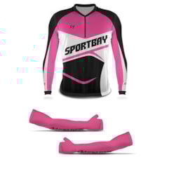 Camisa Ciclismo Bike Sportbay Manga Longa + Manguito Pro Tork Camisa Ciclismo Bike Sportbay Manga Longa + Manguito Pro Tork