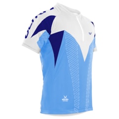 Camisa Ciclismo Ultra Bikes Max Dry Manga Curta Azul e Branco Camisa Ciclismo Ultra Bikes Max Dry Manga Curta Azul e Branco