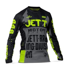 Camisa Motocross Infantil Jett Factory Edition 3 Amarelo Camisa Motocross Infantil Jett Factory Edition 3 Amarelo
