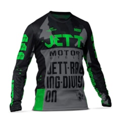 Camisa Motocross Infantil Jett Factory Edition 3 Verde Camisa Motocross Infantil Jett Factory Edition 3 Verde