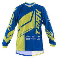 Camisa Motocross Pro Tork Factory Edition Azul/Amarelo Camisa Motocross Pro Tork Factory Edition Azul/Amarelo