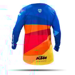 Camisa Motocross Pro Tork KTM Factory Edition Azul - Laranja Camisa Motocross Pro Tork KTM Factory Edition Azul - Laranja