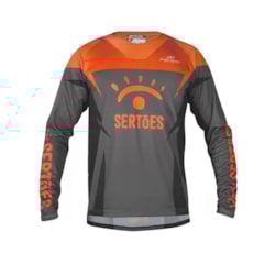 Camisa Motocross Pro Tork Rally dos Sertões Grafite - Laranja Camisa Motocross Pro Tork Rally dos Sertões Grafite - Laranja