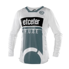 Camisa Motocross Trilha Enduro Etceter Fuse Branco - Cinza Camisa Motocross Trilha Enduro Etceter Fuse Branco - Cinza