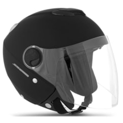 Capacete Aberto Pro Tork New Atomic Solid Preto Fosco Capacete Aberto Pro Tork New Atomic Solid Preto Fosco