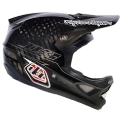 Capacete Bike Troy Lee D3 Pinstripe Carbon Preto Capacete Bike Troy Lee D3 Pinstripe Carbon Preto