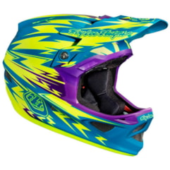Capacete Bike Troy Lee D3 Thunder Compo Amarelo/turquesa Capacete Bike Troy Lee D3 Thunder Compo Amarelo/turquesa