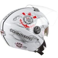Capacete Corinthians Moto Pro Tork New Atomic Aberto Capacete Corinthians Moto Pro Tork New Atomic Aberto