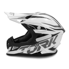 Capacete Cross Pro Tork Fast 788 Branco - Cinza Capacete Cross Pro Tork Fast 788 Branco - Cinza