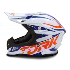Capacete Cross Pro Tork Fast 788 Branco - Laranja Capacete Cross Pro Tork Fast 788 Branco - Laranja