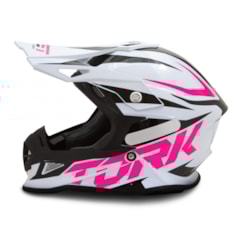 Capacete Cross Pro Tork Fast 788 Branco - Rosa Capacete Cross Pro Tork Fast 788 Branco - Rosa