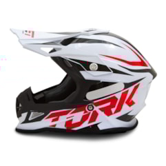 Capacete Cross Pro Tork Fast 788 Branco - Vermelho Capacete Cross Pro Tork Fast 788 Branco - Vermelho